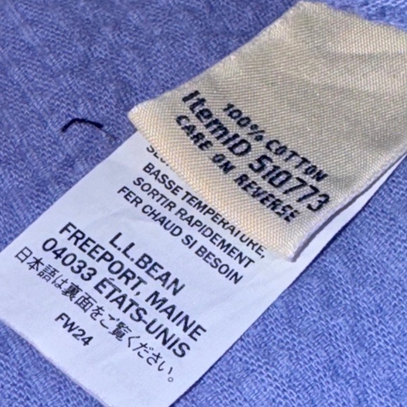 L.L. Bean Corduroy Shirt Jacket Blue XL Long Sleeve Button Front Shacket‎ - Picture 5 of 8